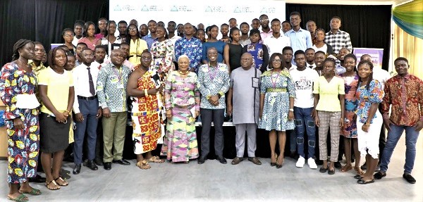 The beneficiaries in a group picture with officials of the VRA and dignitaries at the event